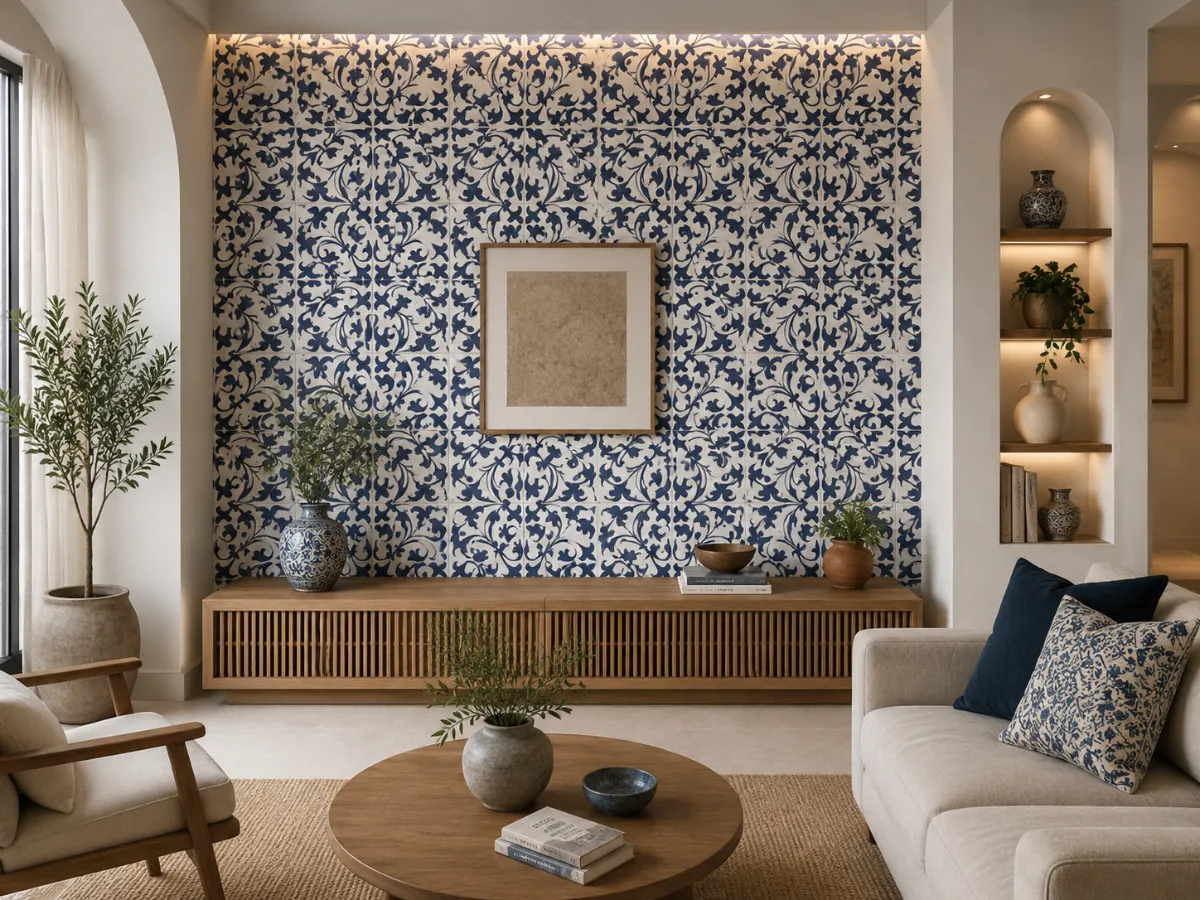 Blue and White Moroccan Tiles